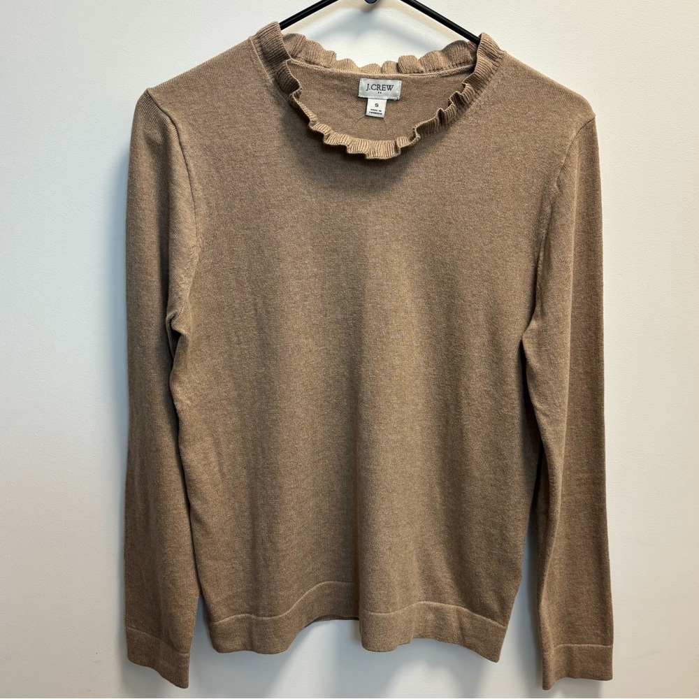 NWT J.Crew Ruffle Neck Sweater Size Small
